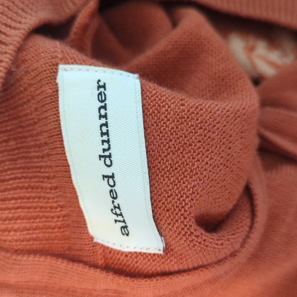 Rust Orange Sweater With Embroidery - Picture 7 of 8